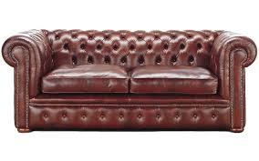 2 Seater Leather Wooden Sofa