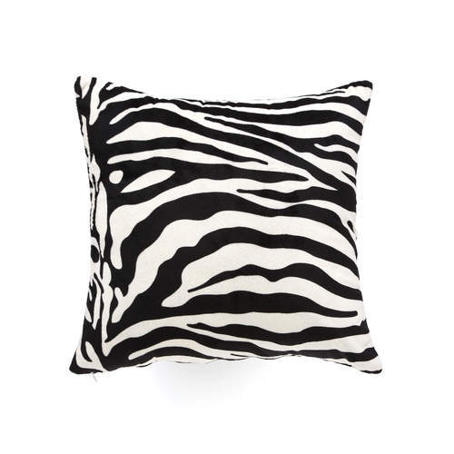 Zebra Print Leather Bed Cushions