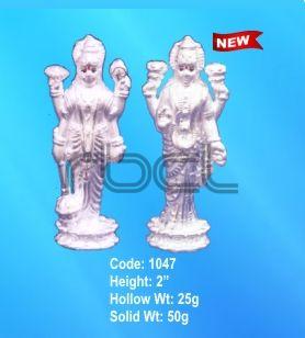 1047 Sterling Silver Vishnu Laxmi Statue