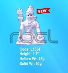 1064 Sterling Silver Shivling Statue