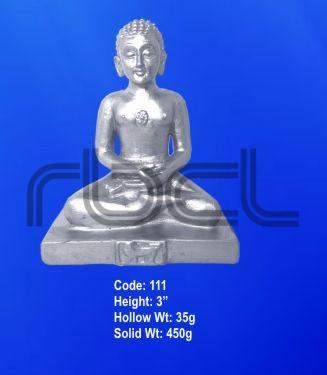 111 Sterling Silver Mahavir Ji Statue