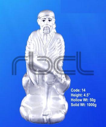 14 Sterling Silver Sai Baba Statue
