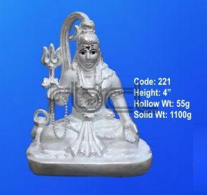 221 Sterling Silver Shivling Statue