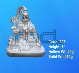 222 Sterling Silver Shivling Statue