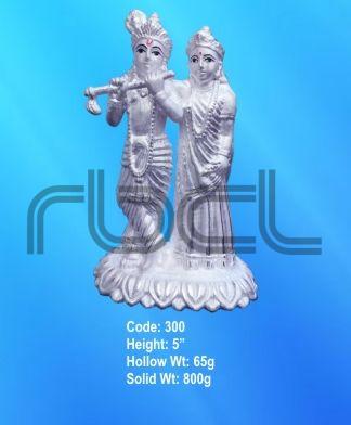 300 Sterling Silver Radha Krishna Statue