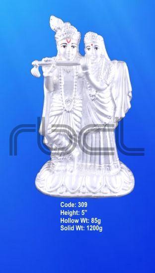 309 Sterling Silver Radha Krishna Statue