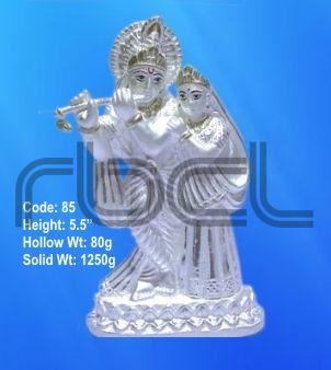 85 Sterling Silver Radha Krishna Statue