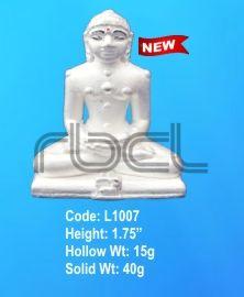 L1007 Sterling Silver Mahavir Ji Statue
