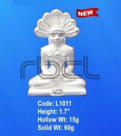 L1011 Sterling Silver Mahavir Ji Statue