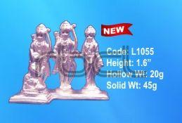 L1055 Sterling Silver Ram Darbar Statue