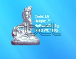 L6 Sterling Silver Makhan Chor Statue