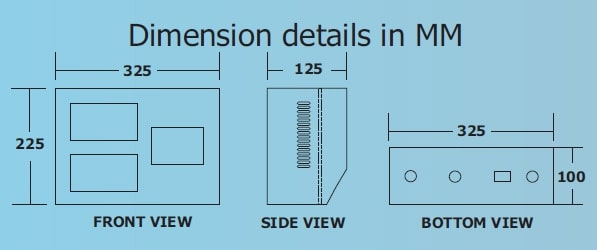 Dimension details in MM