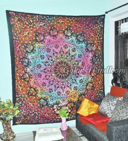 Elephant Star Cotton Wall Hanging Tapestry