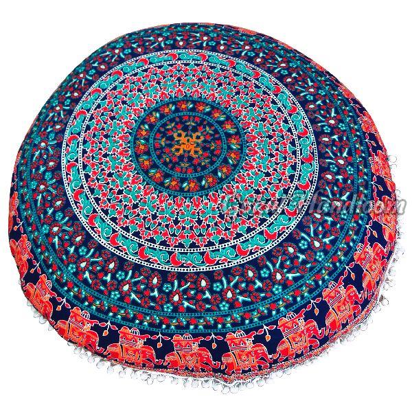 Peacock Mandala Cushion Cover