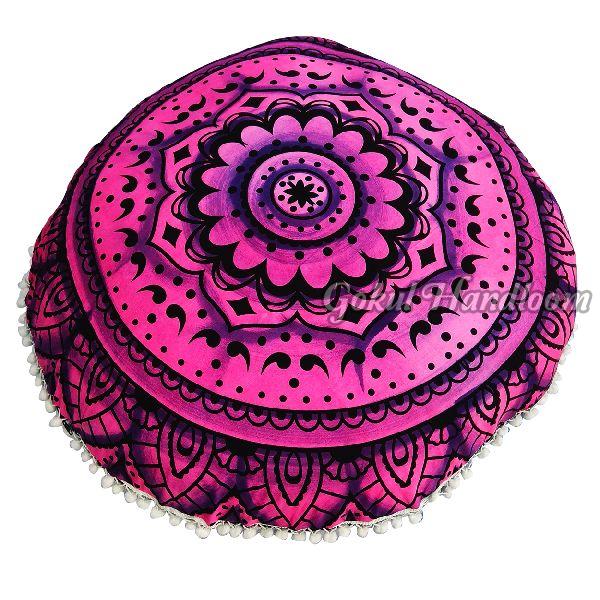 Pink Brush Mandala Cushion Cover