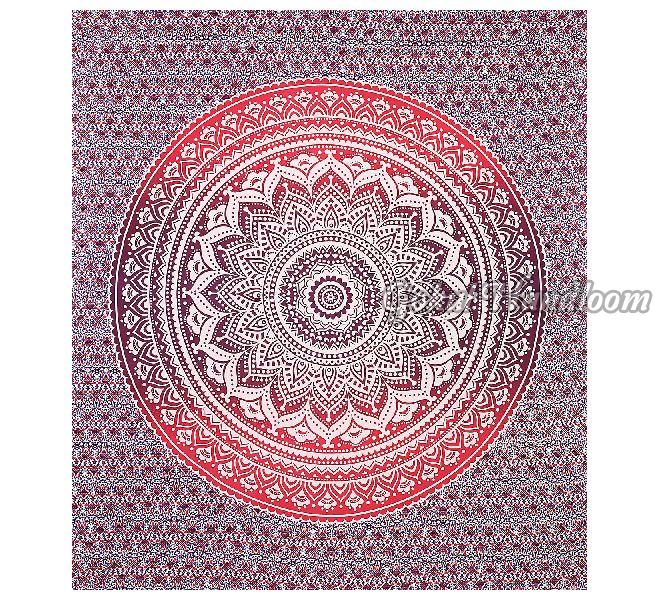 Pink Red Ombre Cotton Wall Hanging Tapestry