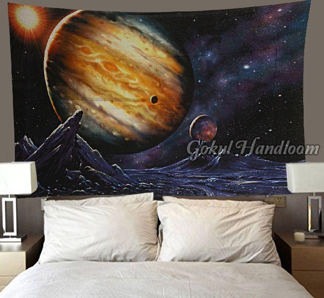 Poly Cotton Earth 3D Wall Hanging Tapestry