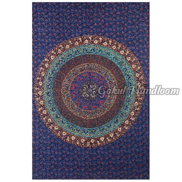 Psychedelic Multicolor Cotton Wall Hanging Tapestry