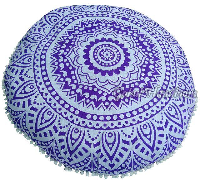 Purple Ombre Mandala Cushion Cover