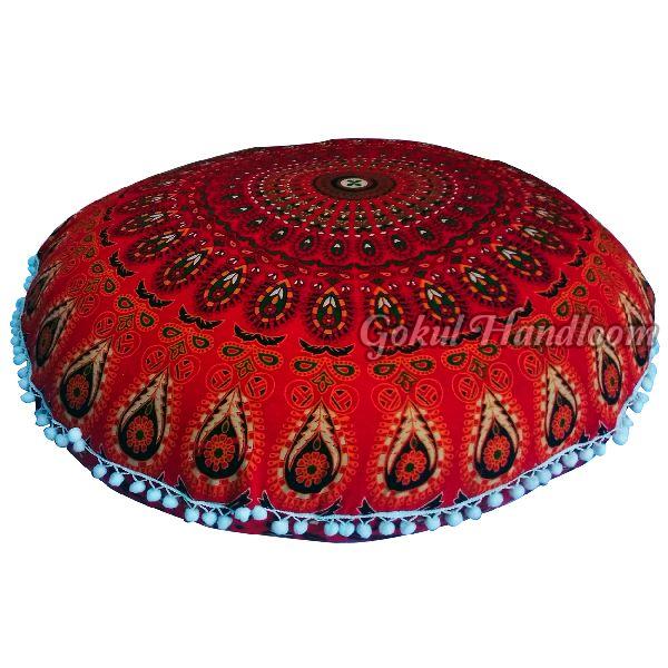 Red Mandala Cushion Cover