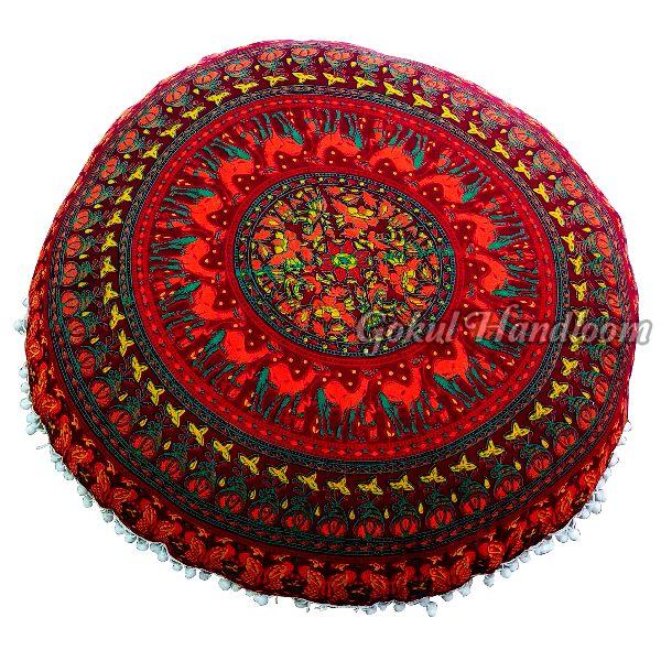 Red Ottoman Mandala Cushion Cover
