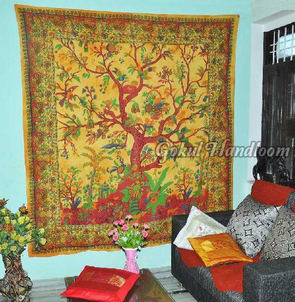 Tree of Life Cotton Wall Hanging Tapestry