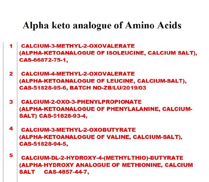 Alpha Ketoanalogue   CALCIUM-4-METHYL-2-OXO VALERATE