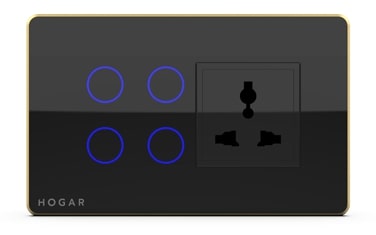 Four Touch Switch Panel with Socket