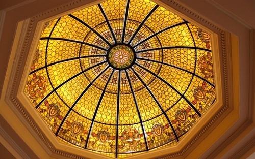 Brown Stained Glass Dome