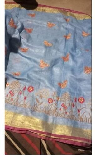 Designer Tissue Linen Saree
