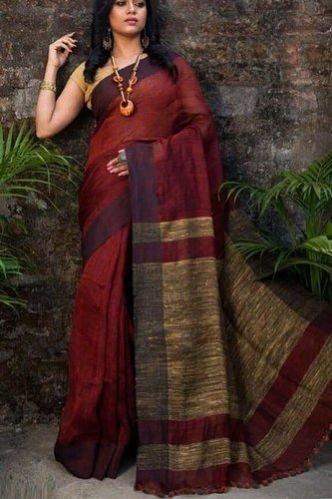 Fancy Linen Saree