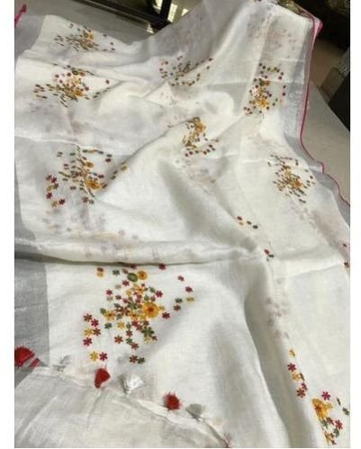 Handwork Tissue Linen Saree