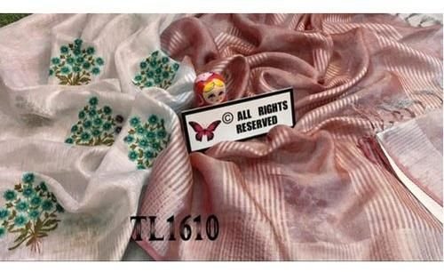 Pure Tissue Linen Saree