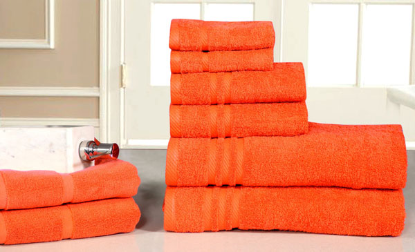 Orange Bath Towels