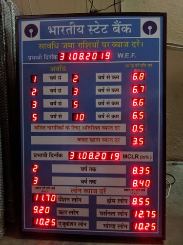 Interest Rate LED Display Board
