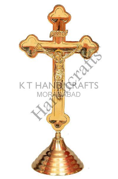 Brass Jesus Christ Cross Idol