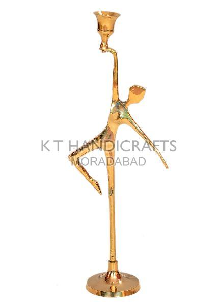 Brass Lady Statue Candle Holder