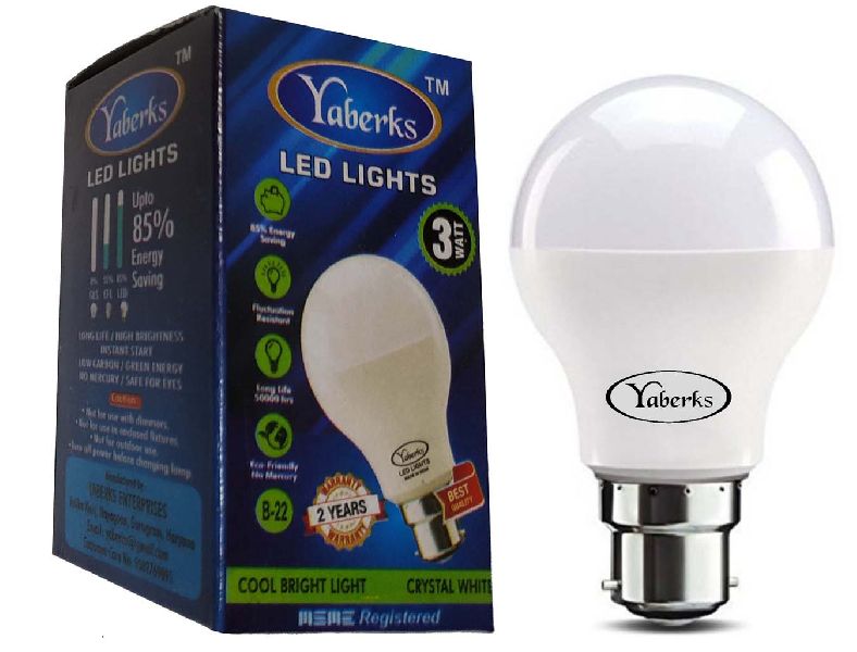 Yaberks 3-Watt B22 LED Bulbs