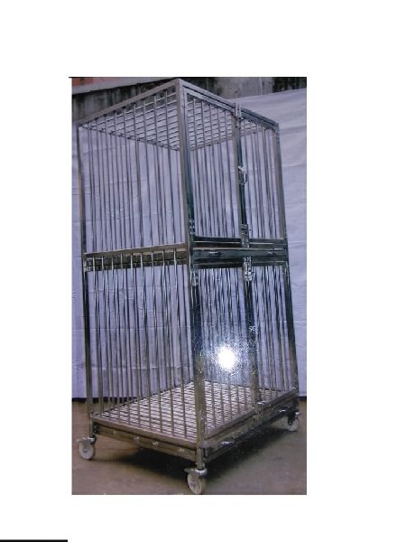 Stainless Steel Double Animal Cage