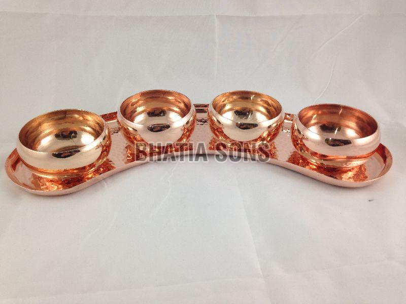Copper Bowl Plate Set