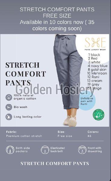 SHE Cotton Ladies Stretch Pencil Pants Waist Size 320