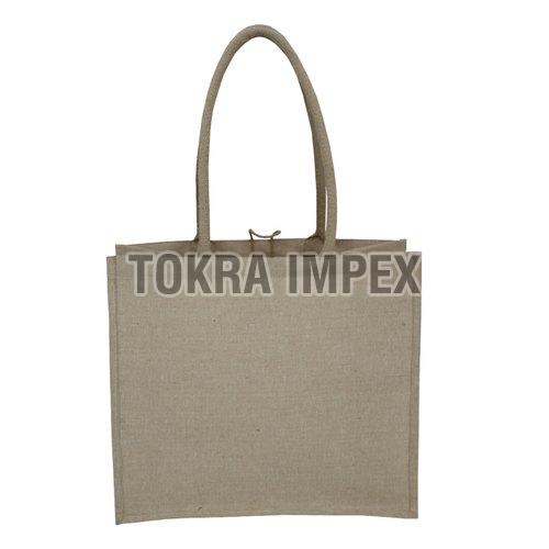 PP Laminated Juco Tote Bag With Padded Rope Handle