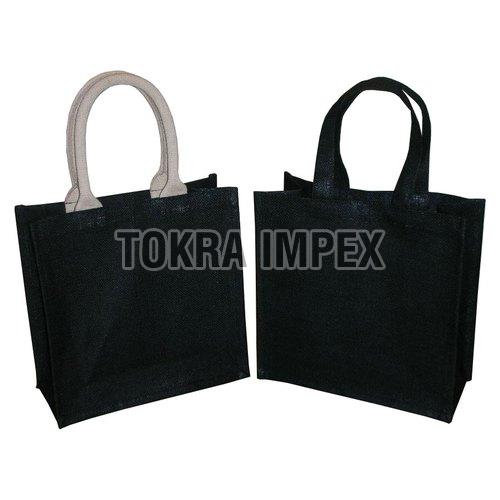 PP Laminated Jute Tote Bag With Cotton Rope Handle