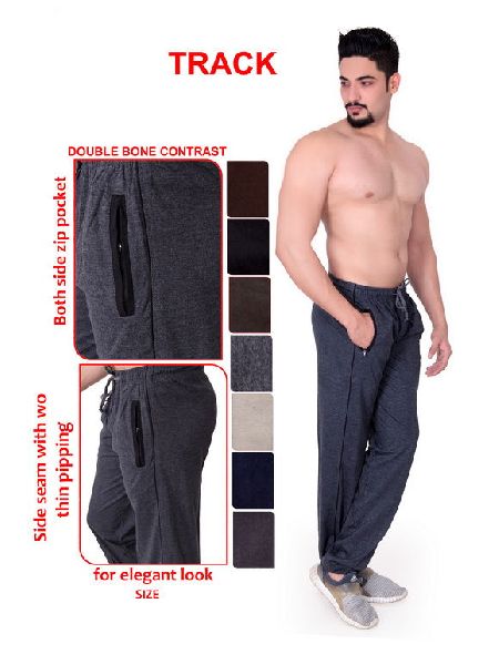 Male Hosiery Track Pants For Boys Printed