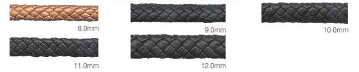 Nappa Oval Braided Leather Cord-5.0mm Thickness Size Available (We can make Nappa Bobo Braided Leather up to 50.0mm width)