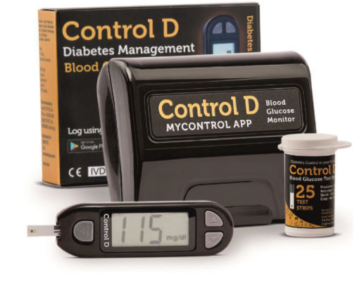 Control D Glucometer with 25 Strips