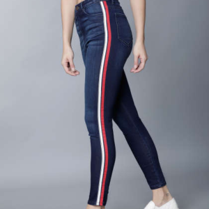 Ladies Striped Jeans