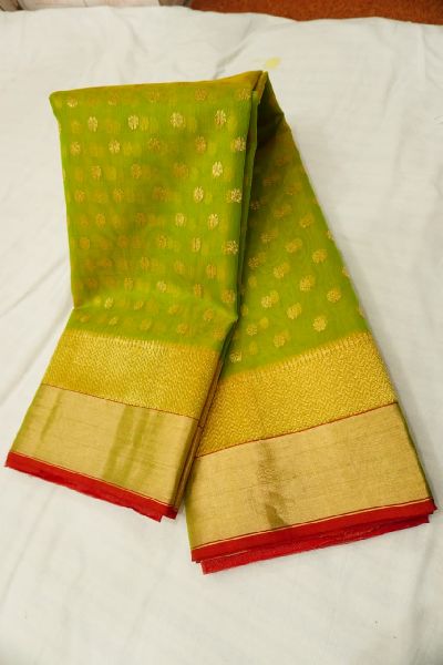 Chanderi Handloom Katan Silk Fancy Saree