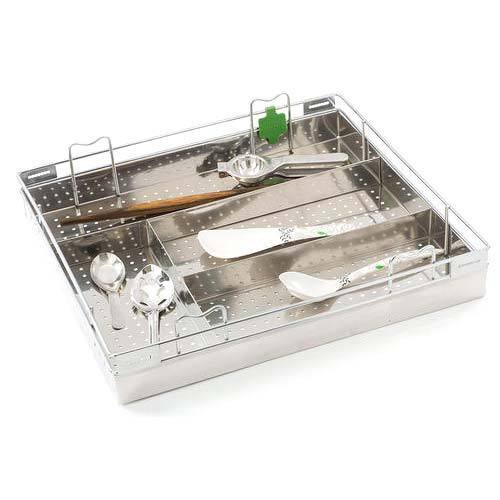 Stainless Steel Perforated Cutlery Basket