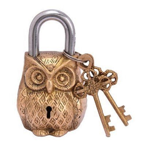 Buddha4all Beautifully Ornate Padlock Functional Brass Beautiful Padlocks with Two Keys Collectible